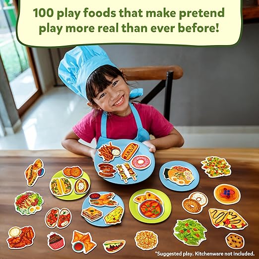 Skillmatics Pretend Play Playset - 100 Most Real Play Foods