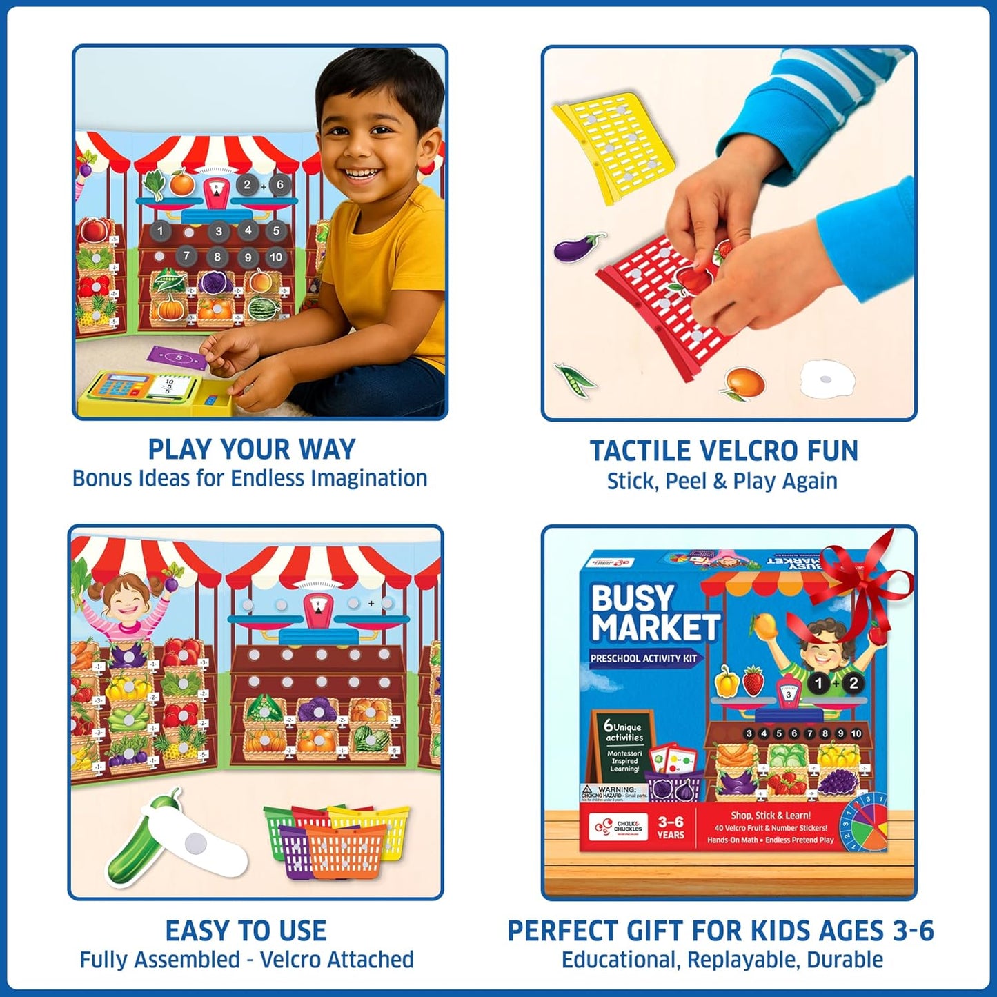 Chalk & Chuckles- Busy Market Activity Kit