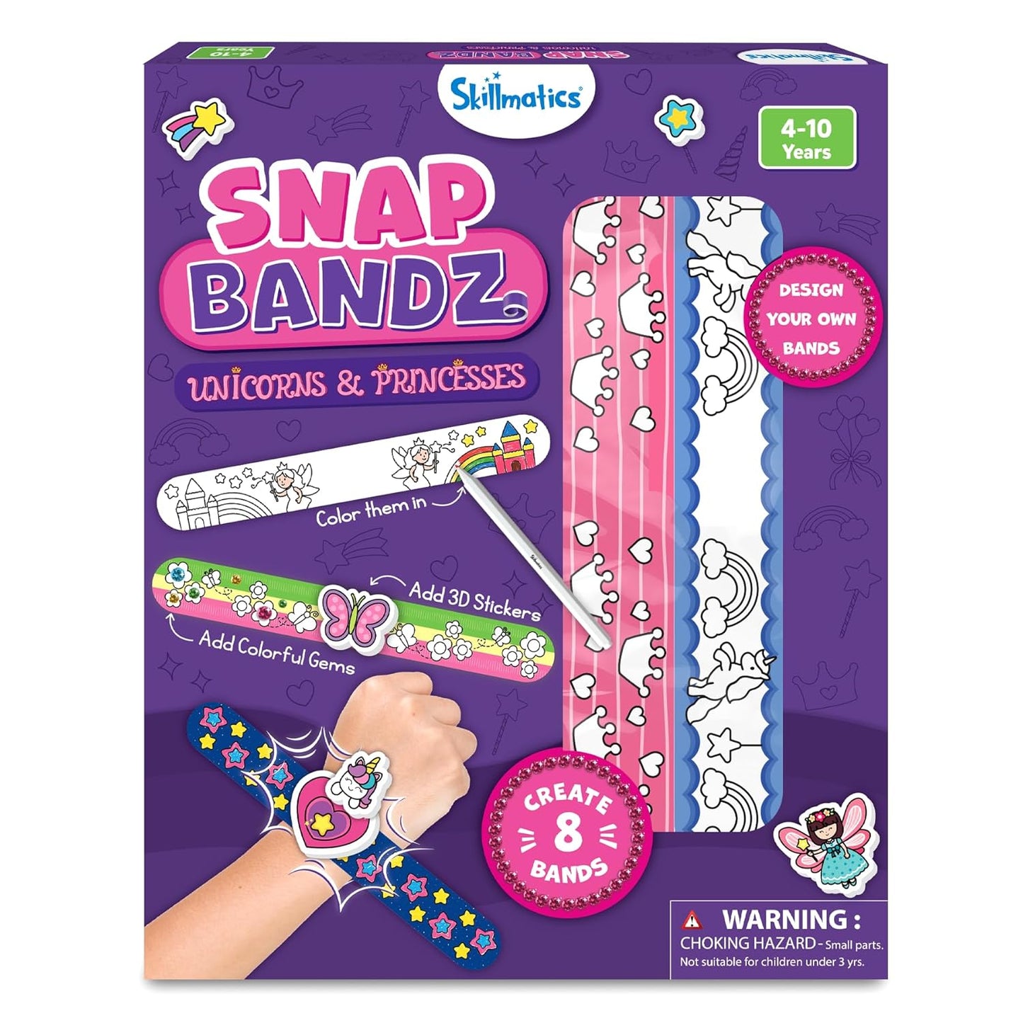 Skillmatics Craft Activity - Snap Bandz Unicorns & Princesses