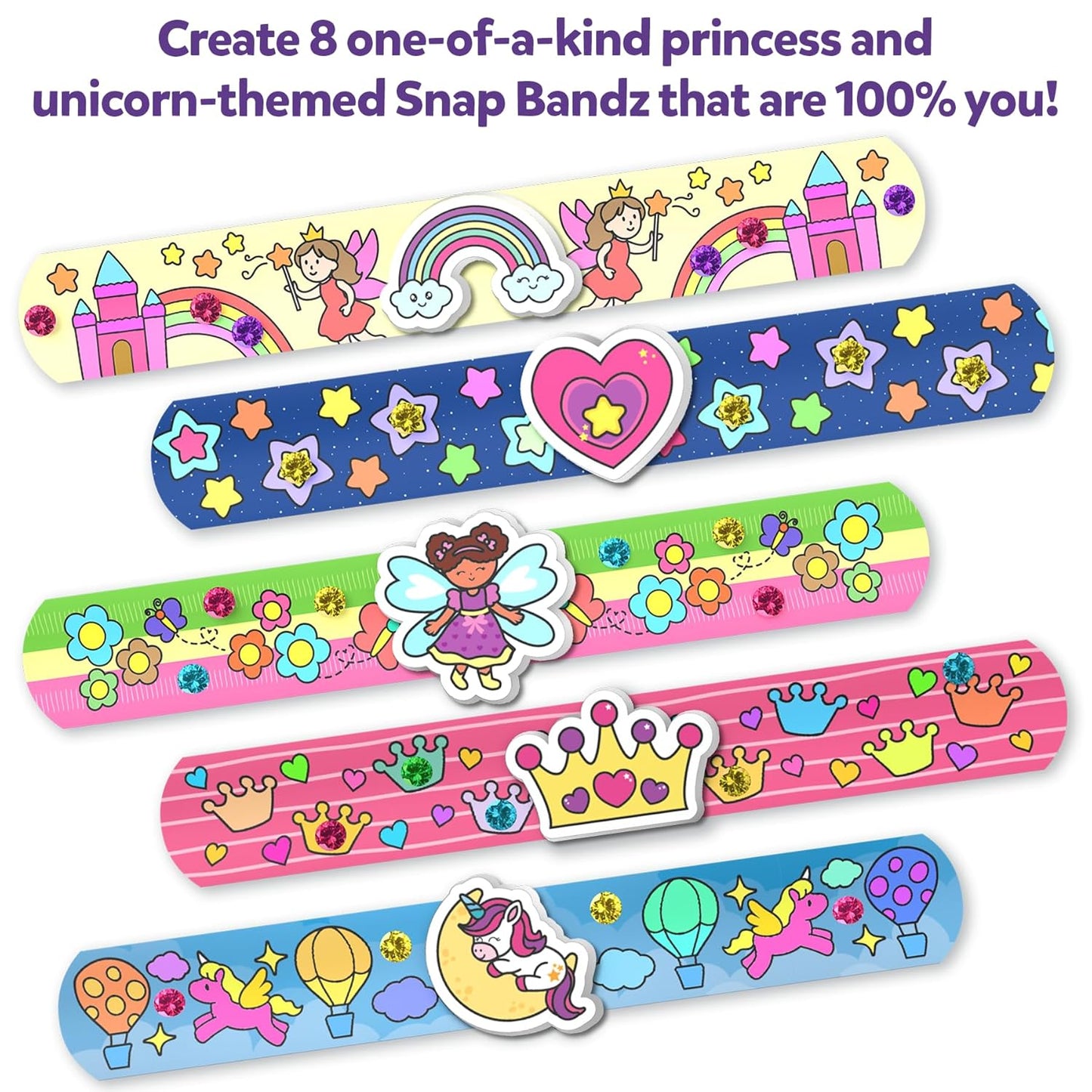 Skillmatics Craft Activity - Snap Bandz Unicorns & Princesses