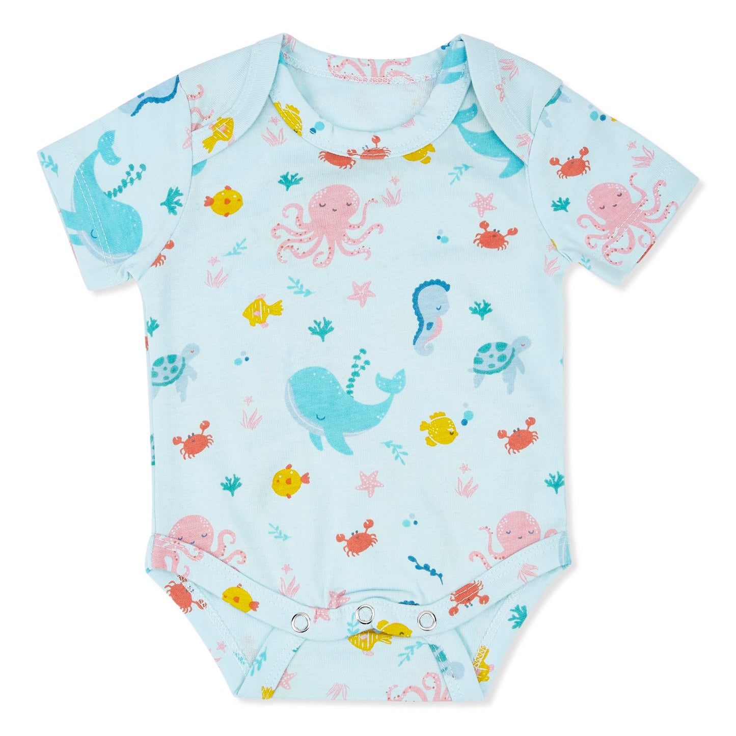 Haus and Kinder Baby Gift Set - Pack of 5 (Bundle With Onesie, Bib, Cap, Mittens & Booties) 2 Variants