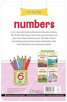 Lift the Flap - Numbers : Early Learning Novelty Board Book For Children - Aaram Parents