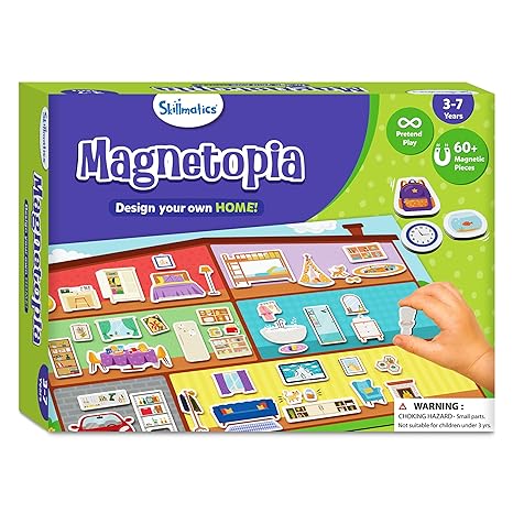 Skillmatics Creative Toy Magnetopia - 2 Variants- Design Your Home/ City - Aaram Parents