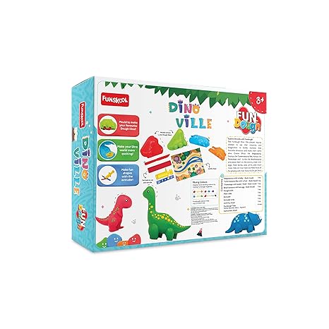 Funskool Dino Ville Dinosaur Play Dough Kit (Multicolor) - Aaram Parents