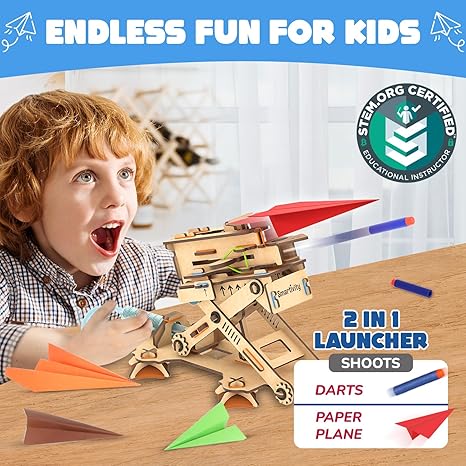 Smartivity 2-in-1 Hydraulic Aeroplane & Dart Launcher - Aaram Parents