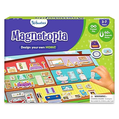 Skillmatics Creative Toy Magnetopia - 2 Variants- Design Your Home/ City - Aaram Parents