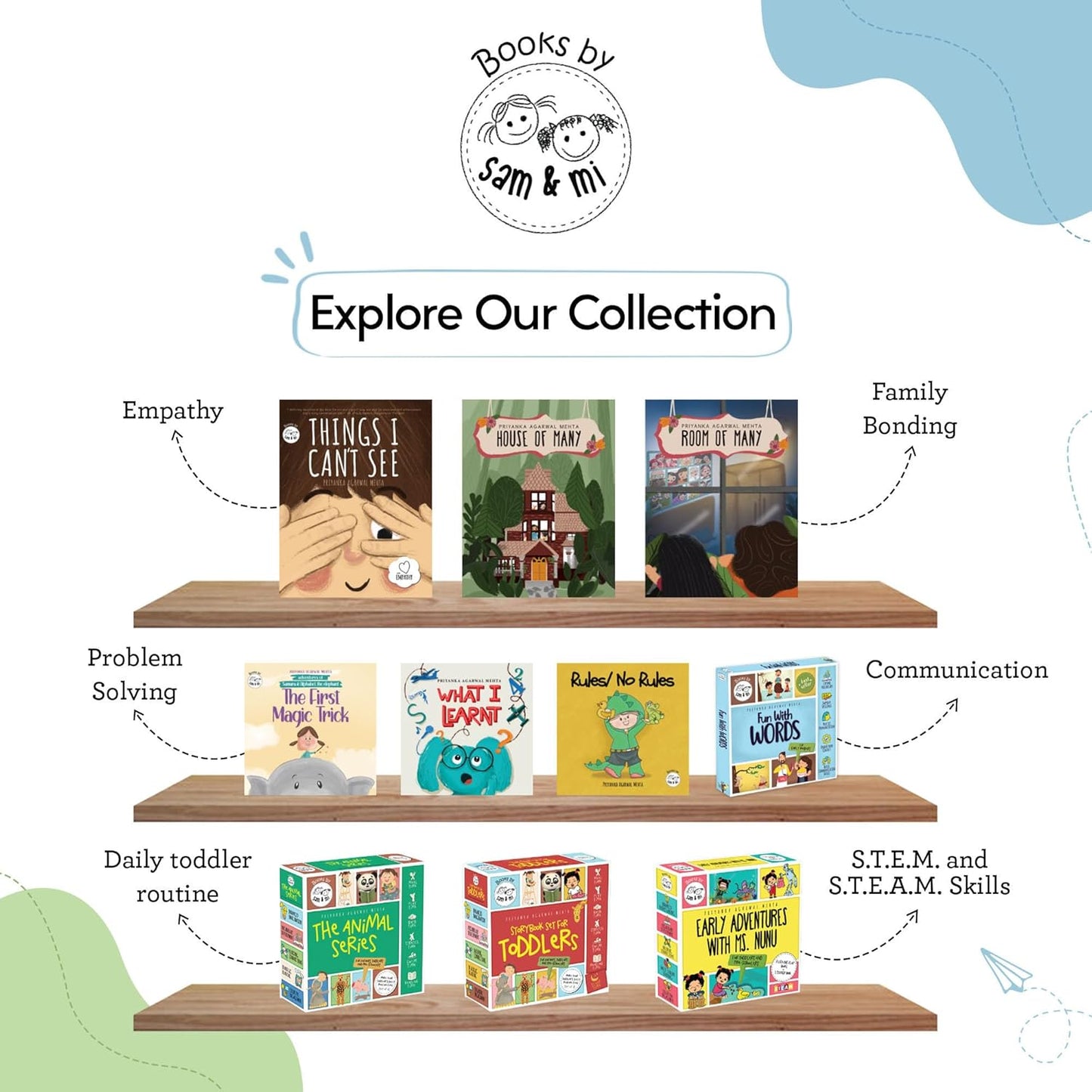 SAM & MI The Pig Who Came to Bathe - Board Book for Toddlers and Babies That Makes Bathtime Fun, Early Learning and Reading Picture Books for Kids