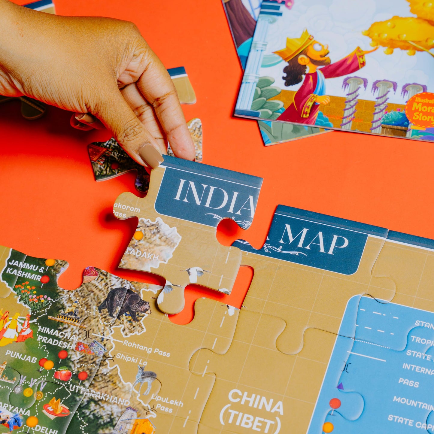 Nesta Toys - Educational Jigsaw Puzzles (64 Pcs) - 4 Variants: India Map, Modes of Transport, Prehistoric Park, Construction Site