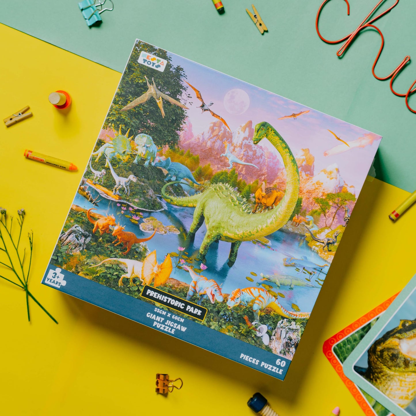 Nesta Toys - Educational Jigsaw Puzzles (64 Pcs) - 4 Variants: India Map, Modes of Transport, Prehistoric Park, Construction Site