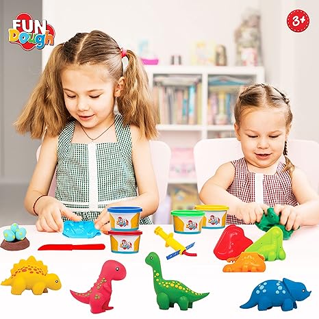 Funskool Dino Ville Dinosaur Play Dough Kit (Multicolor) - Aaram Parents
