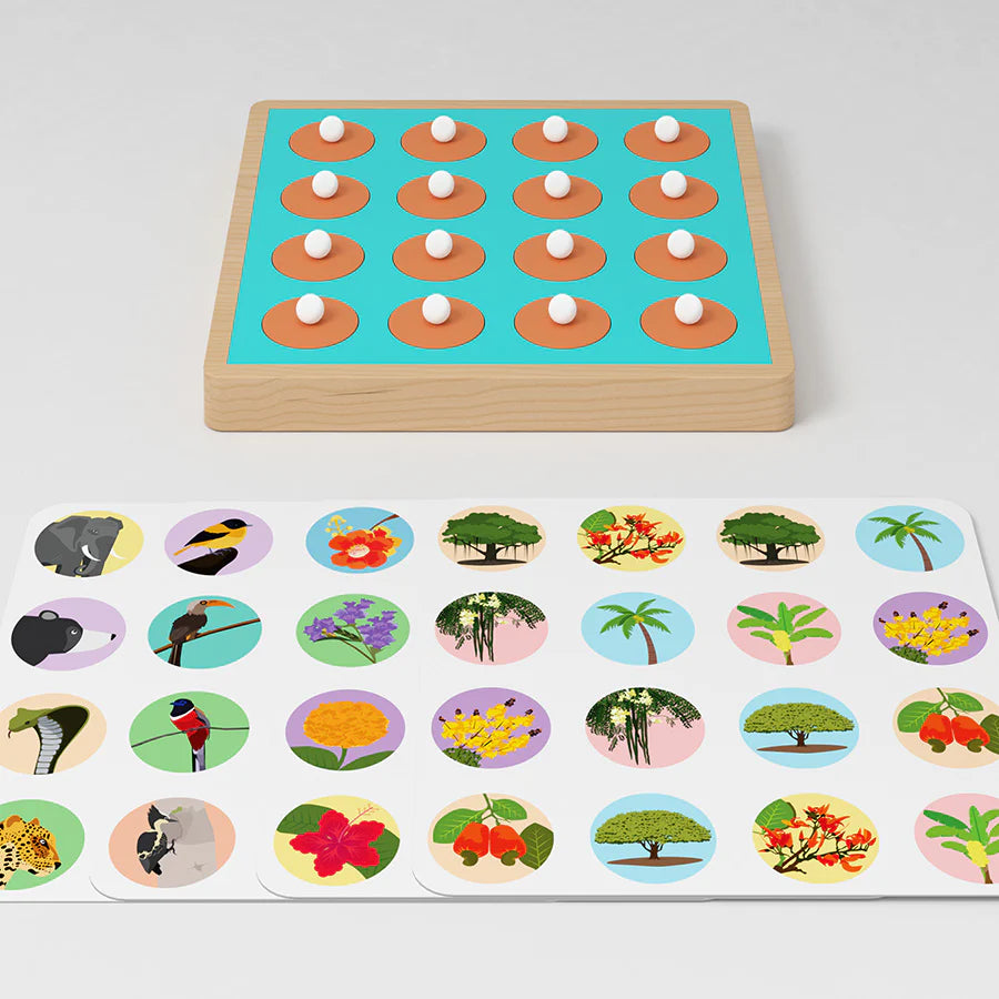 Aurva- Turn and Learn - Memory Game - Flora and Fauna