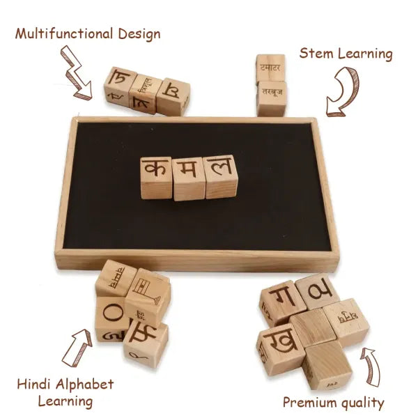 MoonToys- Educational Blocks Set (5-In-1) - Hindi