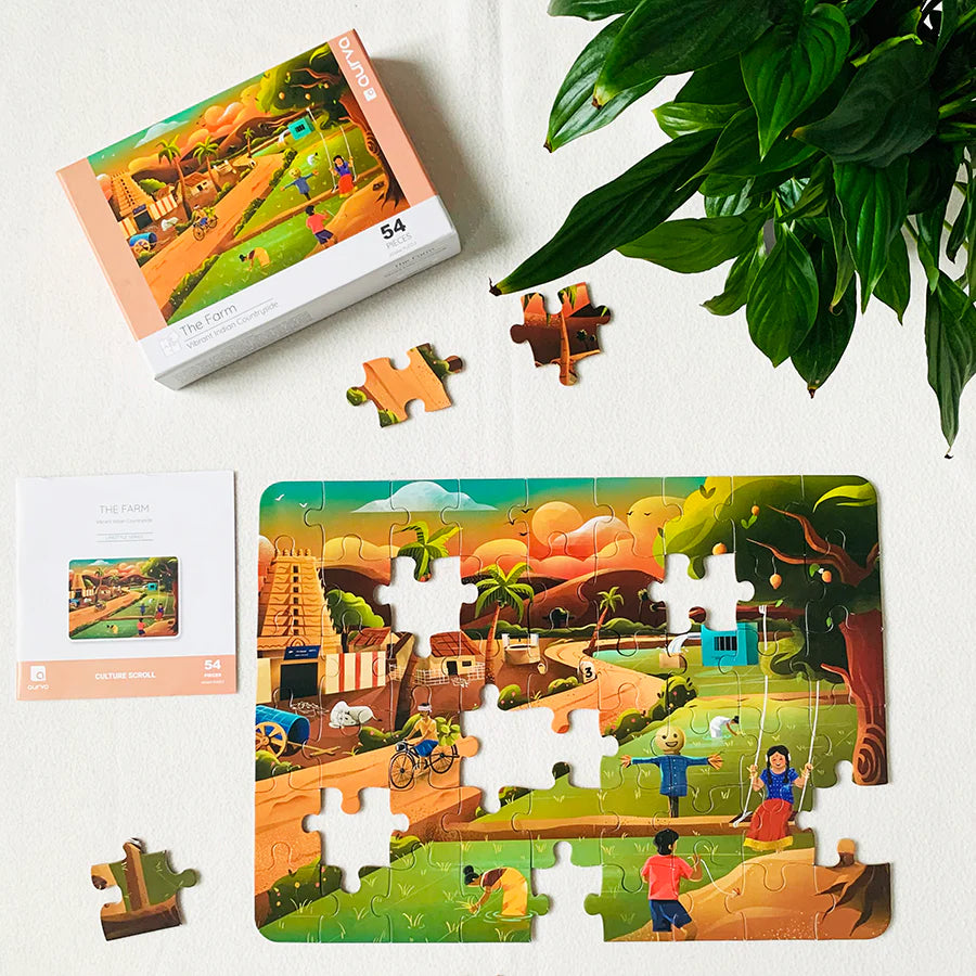 Aurva- The Farm - Vibrant Indian Countryside- 54pcs puzzle