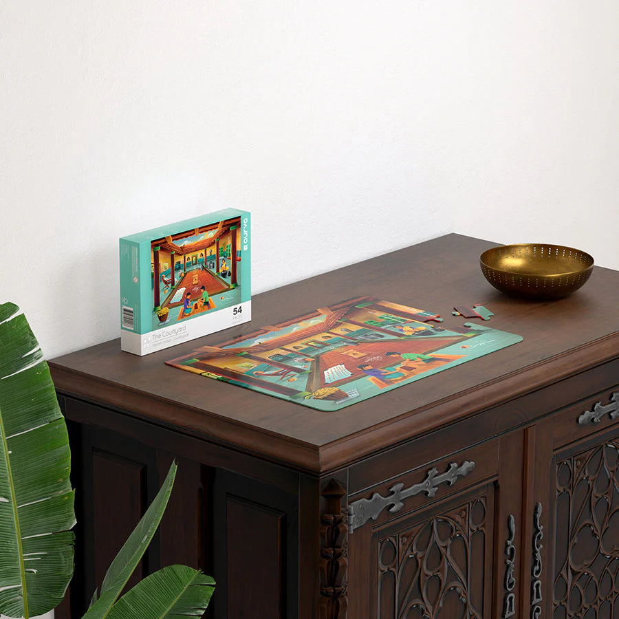 Aurva- The Courtyard - Vibrant Indian Countryside- 54pcs puzzle