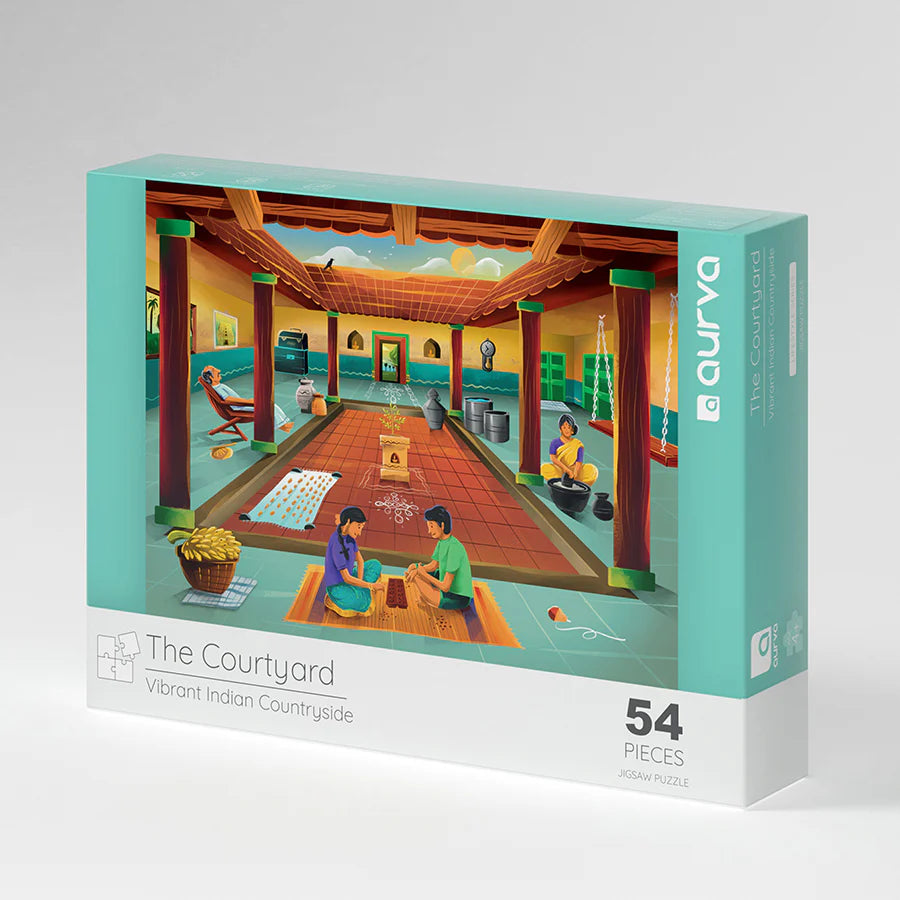 Aurva- The Courtyard - Vibrant Indian Countryside- 54pcs puzzle