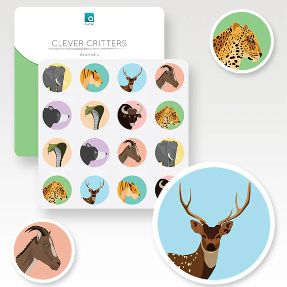 Aurva- Turn and Learn - Memory Game - Flora and Fauna