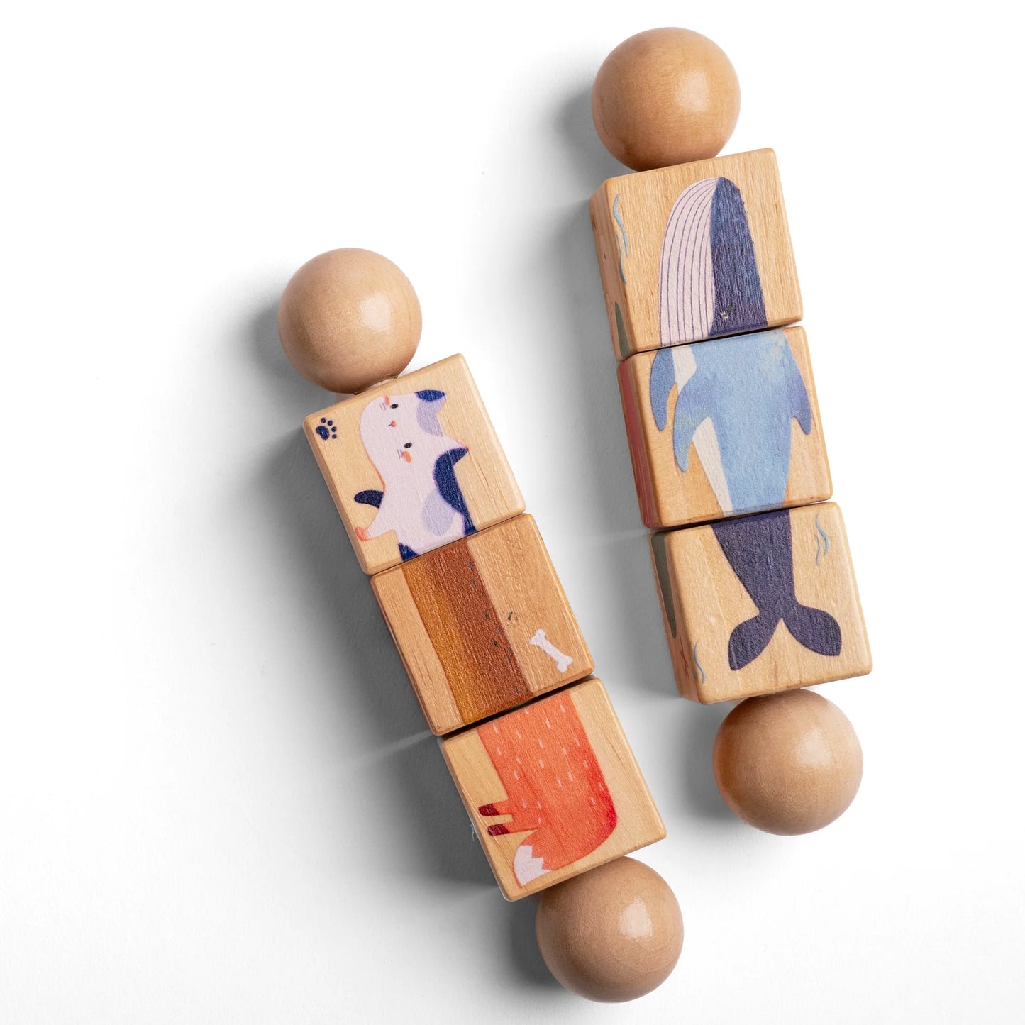 Star Papaya- Wooden Rotating Animal Puzzle