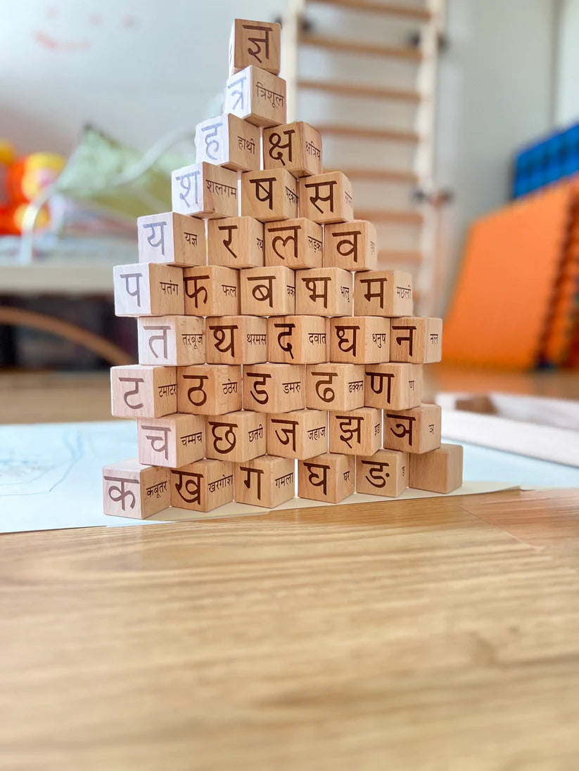 MoonToys- Educational Blocks Set (5-In-1) - Hindi