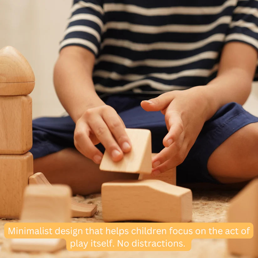 Saha- Flo - Waldorf Blocks | Irregular Wooden Blocks for Sensory Play