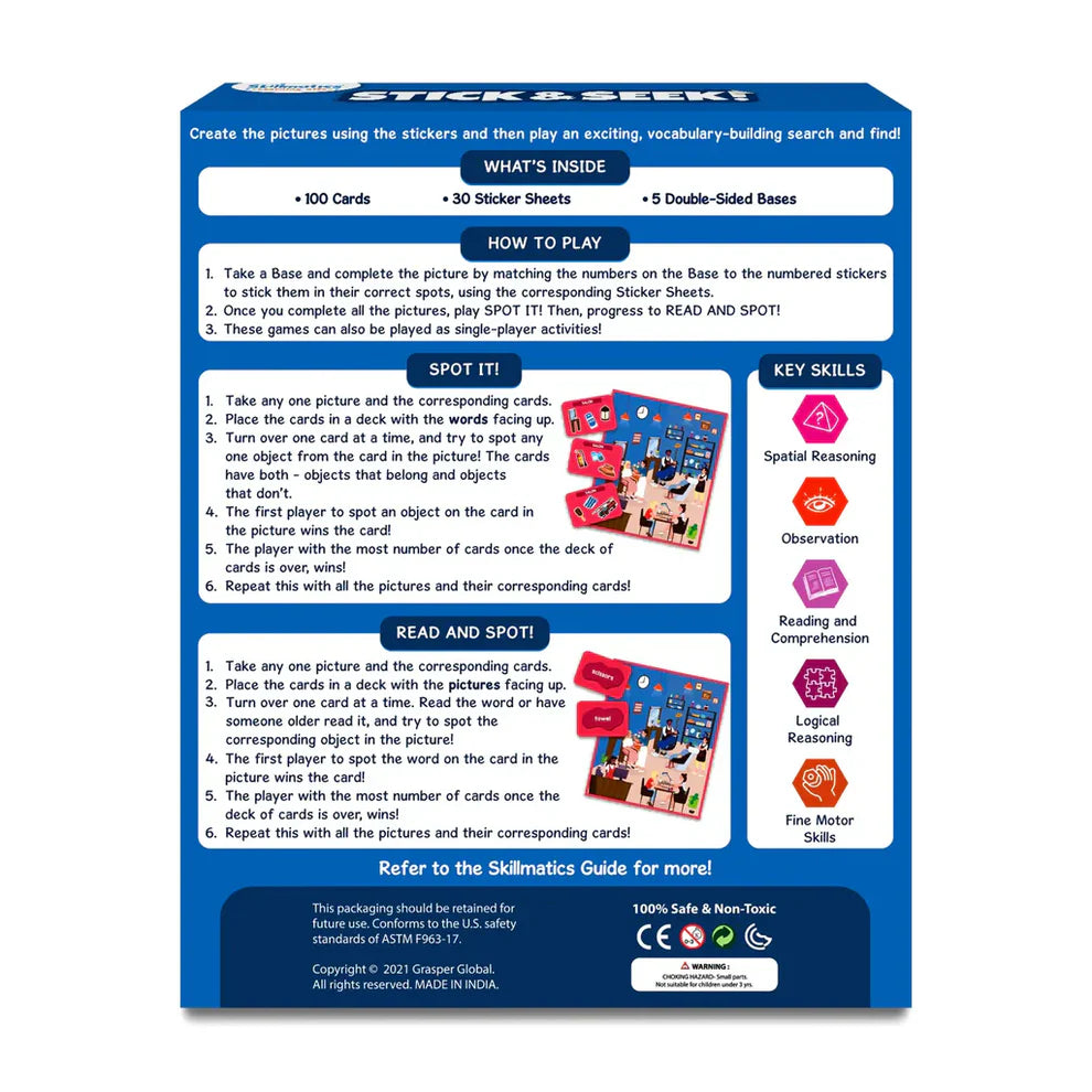 Skillmatics Stick & Seek! - Search & Find As You Build Your Vocabulary