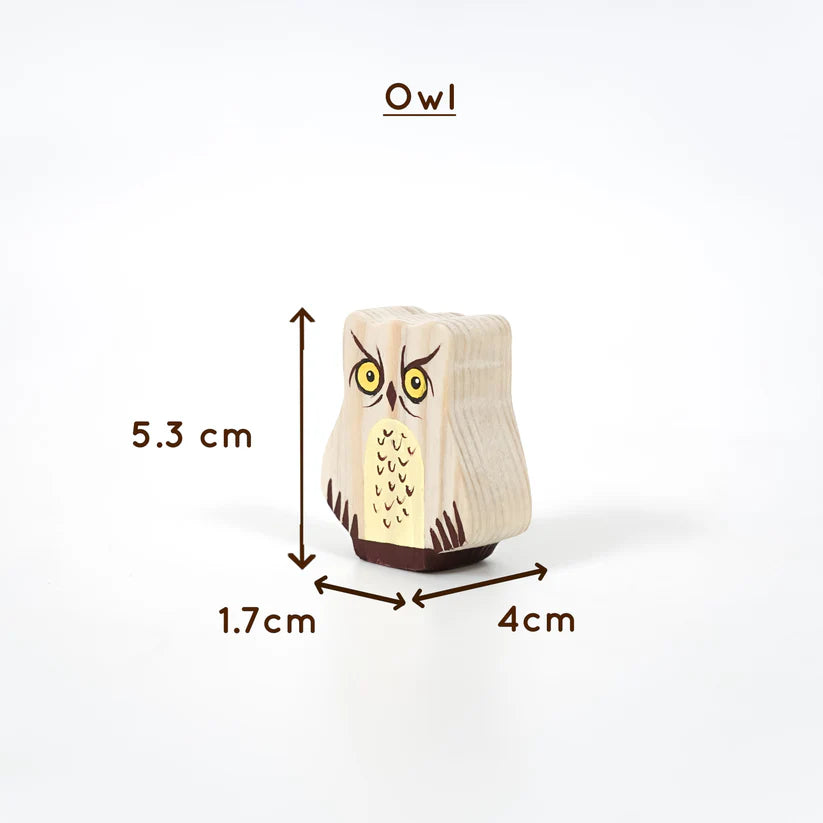 Moon Toys- Wooden Bird Figurine Set – Neem Wood Montessori Toys