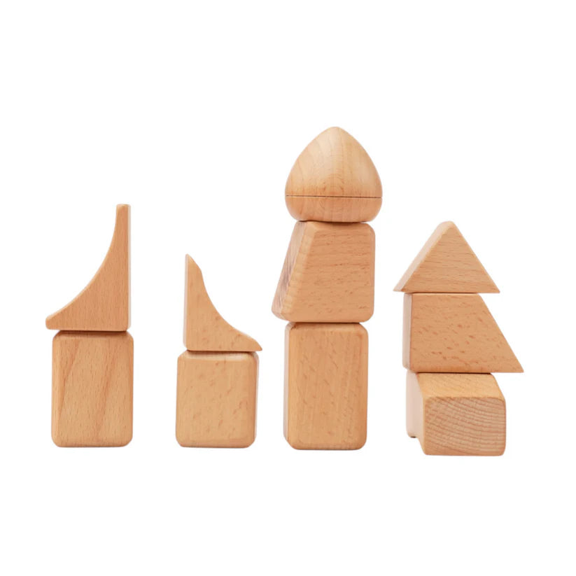 Saha- Flo - Waldorf Blocks | Irregular Wooden Blocks for Sensory Play
