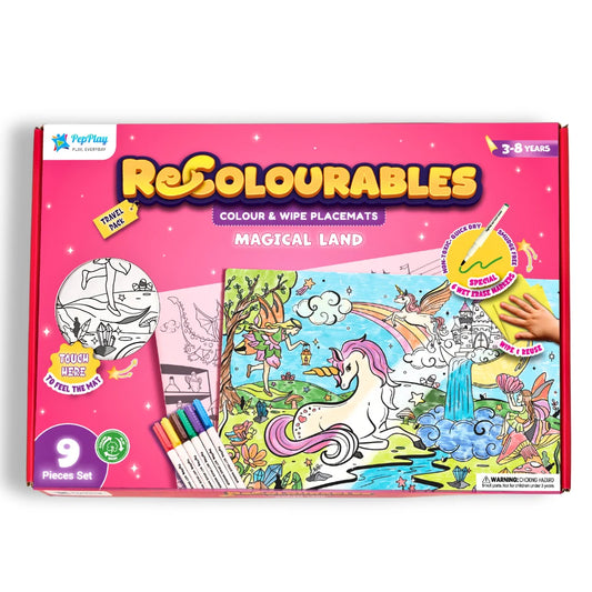 PepPlay- Recolourables Colour & Wipe Placemats - Magical Land