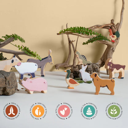 Gubbachhi- Once Upon A Farm - 10 Animals, Play Mat & Story Booklet