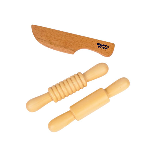 Nesta Toys Montessori-Inspired Sensory Tools: Bin Tools (6 Pcs), Bin Tools with Tray (7 Pcs), Sand Writing Tray, Dough Tool Set