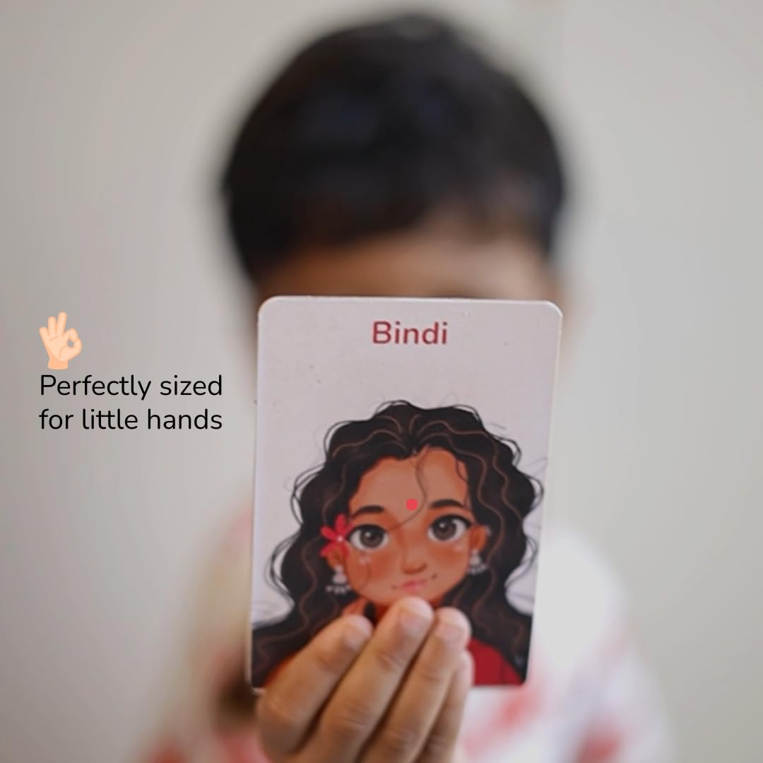My First Flashcards | Thick Flash Cards for Toddlers with India-Inspired Illustrations | Montessori Language Learning Activities | Learning Aids | Gifts for Kids Ages 1-4 Years (Alphabets)