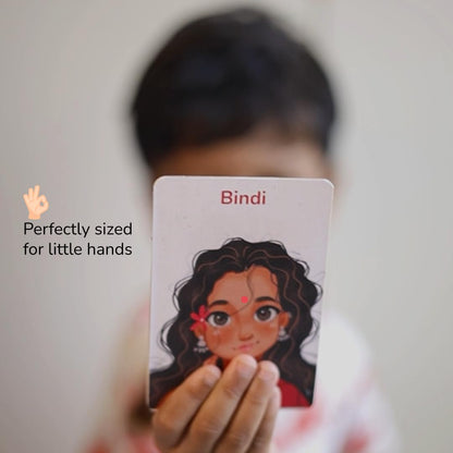 My First Flashcards | Thick Flash Cards for Toddlers with India-Inspired Illustrations | Montessori Language Learning Activities | Learning Aids | Gifts for Kids Ages 1-4 Years (Alphabets)