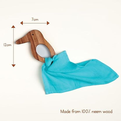 Gubbachhi Neem Wood Teethers with 100% Muslin Cloth - Aaram Parents