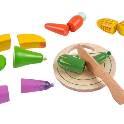 Nesta Toys- Wooden Vegetable and Fruit Magnetic Toy (15 Pcs)