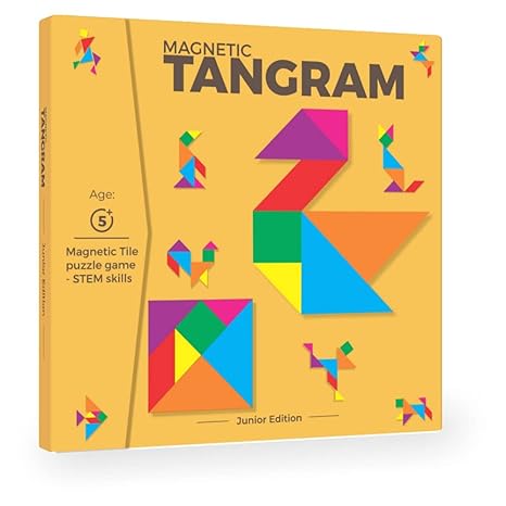 Pelikas Toyz Tangram Magnetic Tile Puzzle Game - Aaram Parents