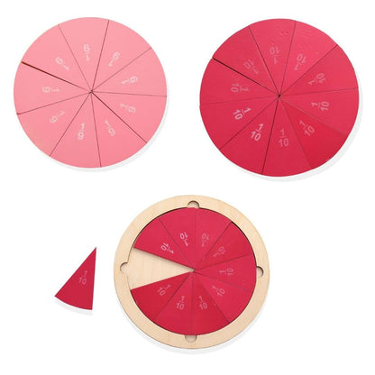 Nesta Toys - Montessori Wooden Educational Puzzles - 3 Variants: Brain Anatomy, Human Body Organs & Fraction Circles
