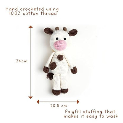 GUBBACHHI Amba Crochet Cow Soft Toy - Aaram Parents
