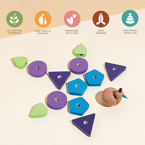 Gubbachhi Mayura Wooden Shape Sorter Toy - Aaram Parents