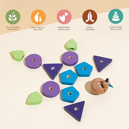 Gubbachhi Mayura Wooden Shape Sorter Toy - Aaram Parents