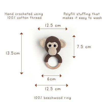 Gubbachhi Soft Toy & Rattle with Cream Swaddle Gift Set - Aaram Parents