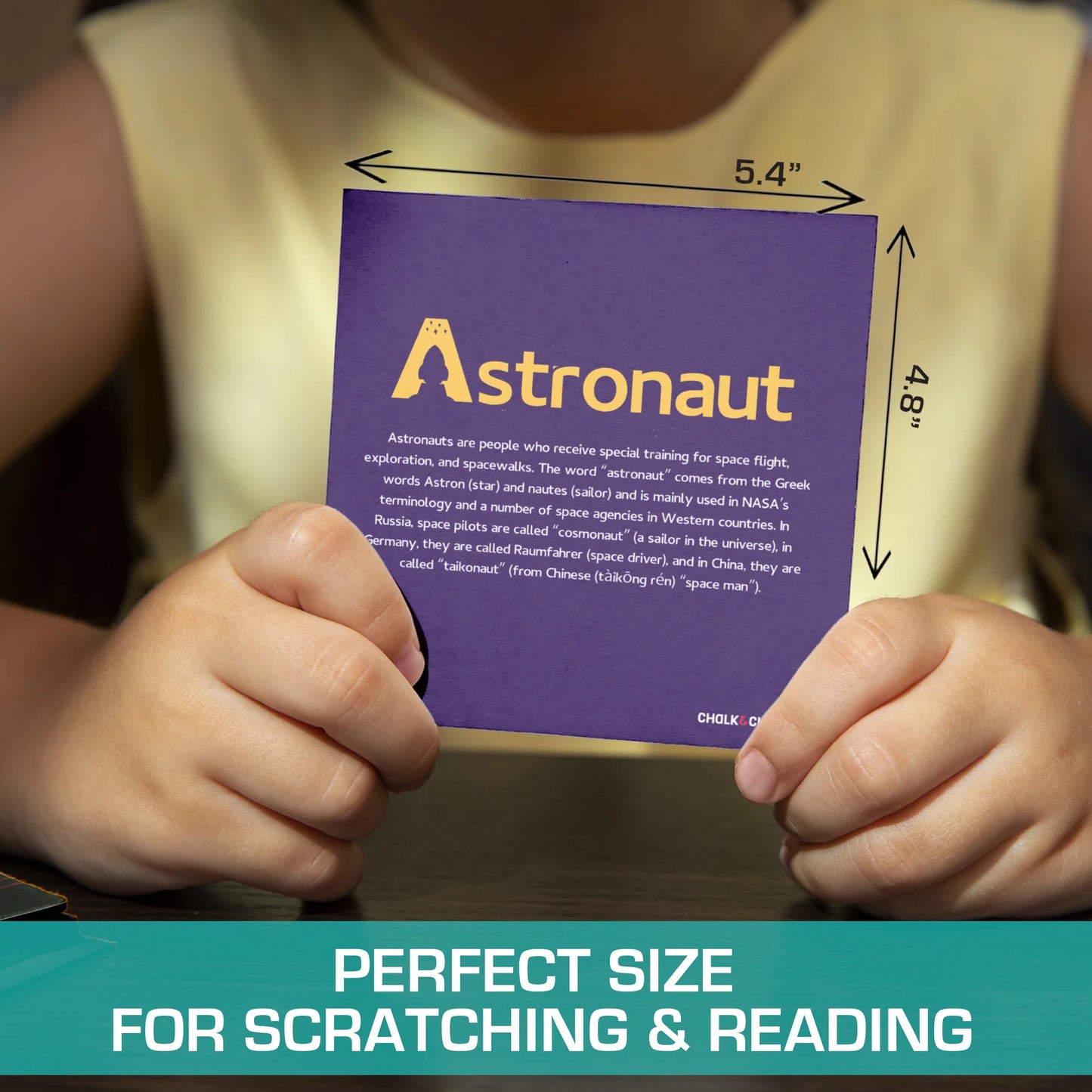 Chalk & Chuckles- Scratch Art- A to Z- Space Adventures