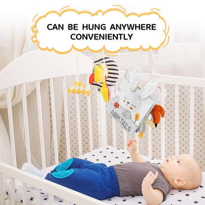 SNOWIE SOFT® Rabbit Baby Books 0-6 Months Baby Toys 6-12 Months, Nontoxic Fabric Soft Baby Cloth Books, Early Educational Activity Baby Sensory Toy, Waterproof Soft Books for Toddler Shower Gift