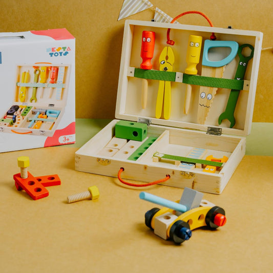 Nesta Toys - Wooden Tool Kit Set with Tool Box