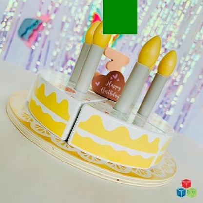 Open Ended Wooden Birthday Cake Set - Aaram Parents