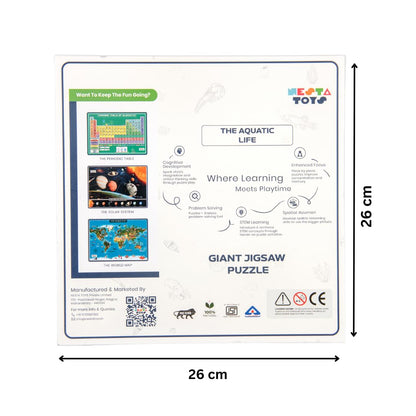 Nesta Toys - Educational Jumbo Jigsaw Puzzles (108 Pcs) - 4 Variants: Periodic Table, Solar System, World Map & Aquatic Life