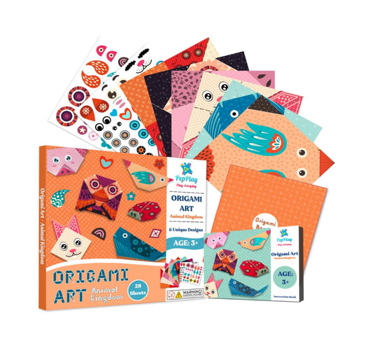 PepPlay 3D Origami Art Paper- Animal Kingdom - Aaram Parents