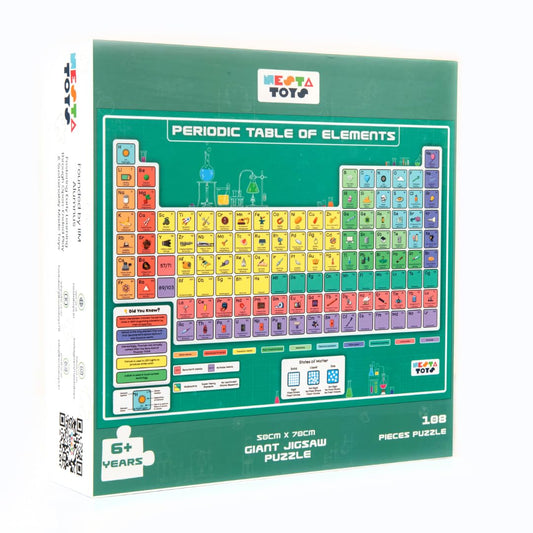 Nesta Toys - Educational Jumbo Jigsaw Puzzles (108 Pcs) - 4 Variants: Periodic Table, Solar System, World Map & Aquatic Life