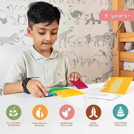 Gubbachhi Rangoli Wooden Puzzle - 26 Pieces - Aaram Parents