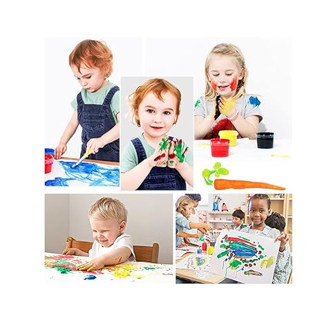 Jar Melo Washable Finger Paint Colors Set 6 colors - Aaram Parents