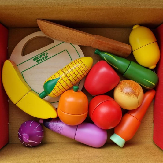 Nesta Toys- Wooden Vegetable and Fruit Magnetic Toy (15 Pcs)