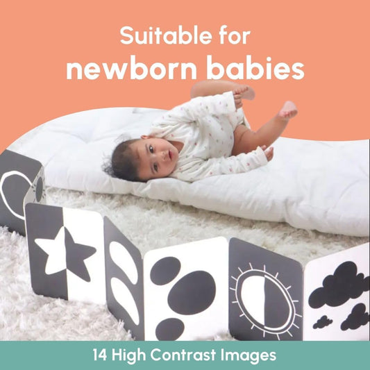 Curious Cub Montessori Flash Cards for Babies & Infants | Visual Stimulation & Sensory Development for 0-12 Months | Fun & Easy Learning for Toddlers | High Contrast Black and White Flashcards